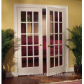 White color interior wood double french doors